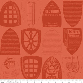 Press On Iron Plates Red C15257-Red by J. Wecker Frisch for Riley Blake Sold in 1/2 yard Increments