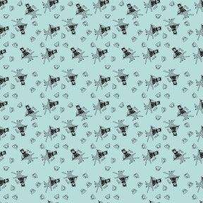 Press On Press On Girl Aqua C15260-Aqua by J. Wecker Frisch for Riley Blake Sold in 1/2 yard Increments