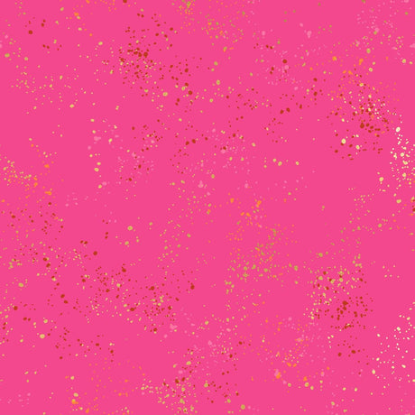 a pink background with gold speckles