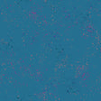 a blue background with small pink dots