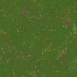 a green background with lots of different colored dots
