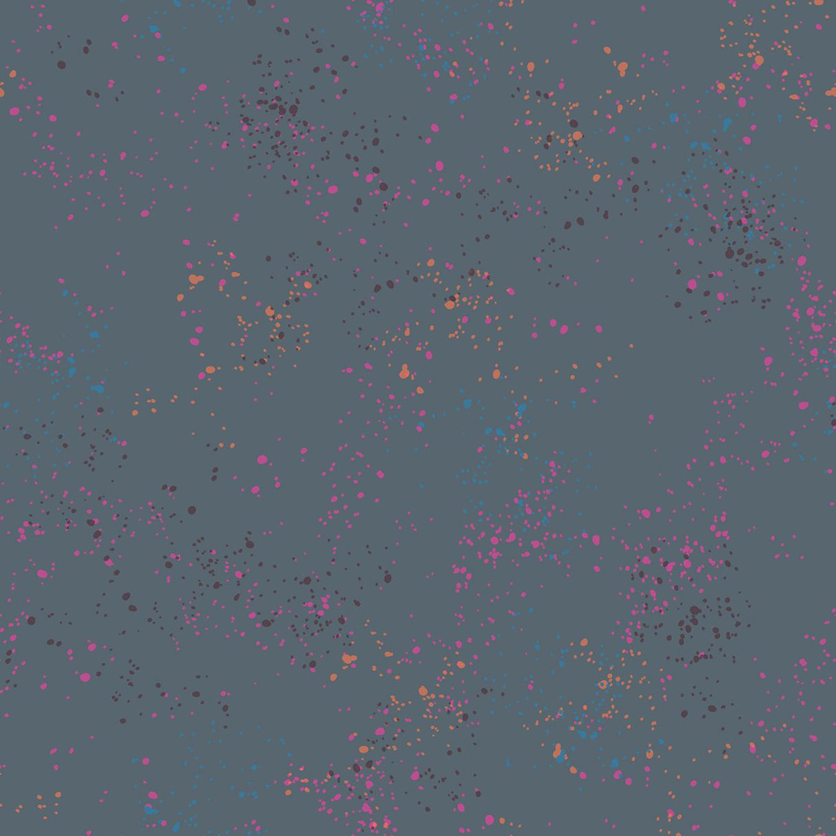 a gray background with pink and blue speckles