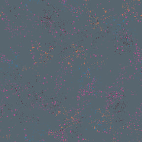 a gray background with pink and blue speckles