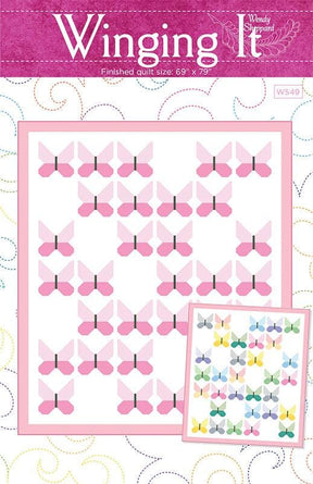Winging It Printed Quilt Pattern WS49 by Wendy Sheppard 69" x 79"