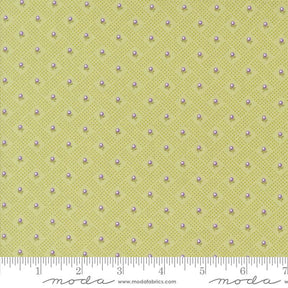 a yellow background with small white dots