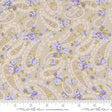 a flowery fabric with purple and yellow flowers