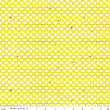 100 Aker Woods Honey Hex Yellow Yardage C15715-yellow Sold in 1/2 yard increments cut continuously