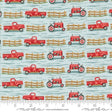 Willows Farm Trucks and Tractors Sky Yardage 56103-16 by Deb Strain for Moda Fabric Sold in 1/2 yard increments cut continuously