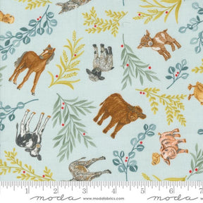 Willows Farm Farm Animals All Over Sky Yardage 56101-16 by Deb Strain for Moda Fabric Sold in 1/2 yard increments cut continuously