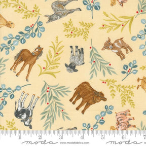 Willows Farm Farm Animals All Over Sunshine Yardage 56101-14 by Deb Strain for Moda Fabric Sold in 1/2 yard increments cut continuously