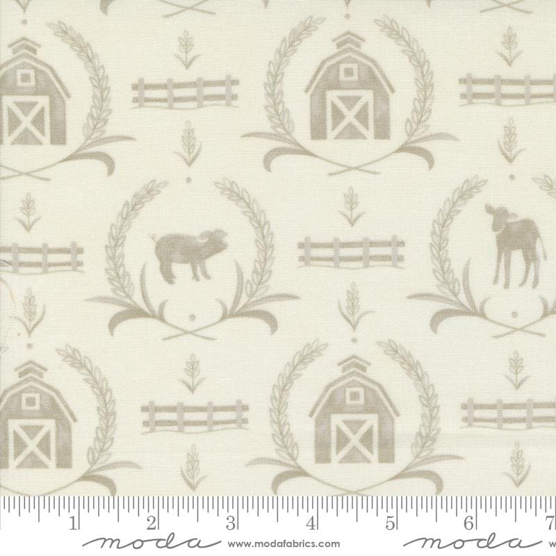 Willows Farm Farm Yard Damask Cloud Yardage 56102-11 by Deb Strain for Moda Fabric Sold in 1/2 yard increments cut continuously