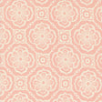 a pink and white flower pattern on fabric