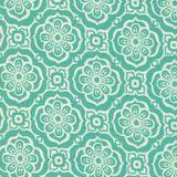 a green and white flower pattern on fabric