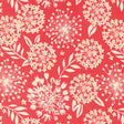 a red background with white flowers and leaves