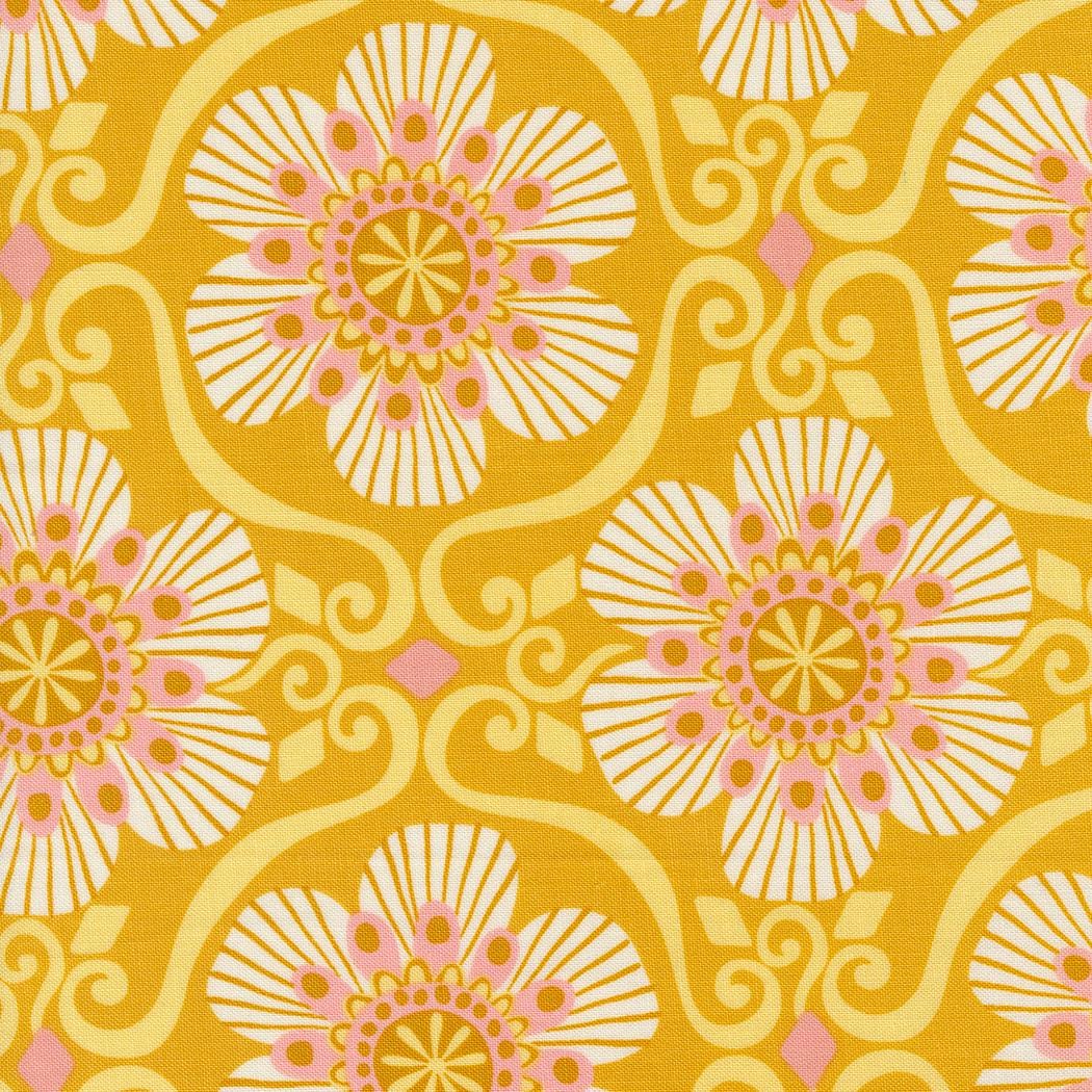 Tango Barcelona Tumeric Yardage 27334-18 by Kate Spain Sold in 1/2 yard increments cut continuously