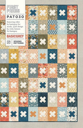 First Press Quilt Pattern - PAT030 by Basicgrey Printed Pattern ONLY Finished Size 60" x 72"