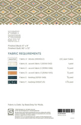 First Press Quilt Pattern - PAT030 by Basicgrey Printed Pattern ONLY Finished Size 60" x 72"