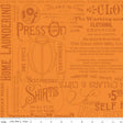 Press On Pressing Matters Orange C15259-Orange by J. Wecker Frisch for Riley Blake Sold in 1/2 yard Increments