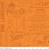 Press On Pressing Matters Orange C15259-Orange by J. Wecker Frisch for Riley Blake Sold in 1/2 yard Increments