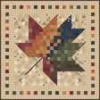 Nature's Watercolor Fluttering Leaves Charm QuiltPattern Only - 55150 From Kansas Troubles Quilters By Lynne Hagmeier final size is 28 inch