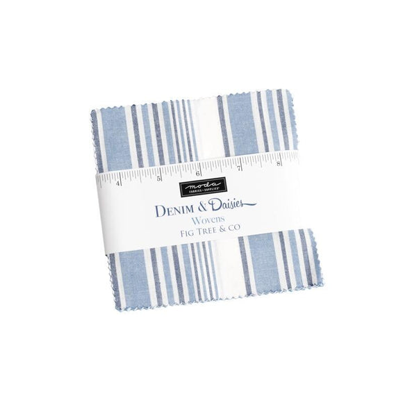 Denim Daisies Wovens Charm Pack 12222PP by Fig Tree Co