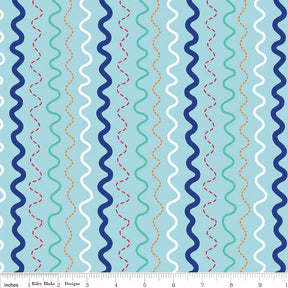 In the Ocean Stripe Blue Yardage - c4113-Blue sold and cut in 1/2 yard increments