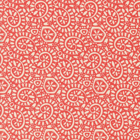 a red and white background with a pattern