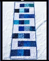 Ice Jam Quilt Pattern Card by Tricia Lynn Maloney Orphan Quilt Designs for Villa Rosa Designs finished size 18" x 54"