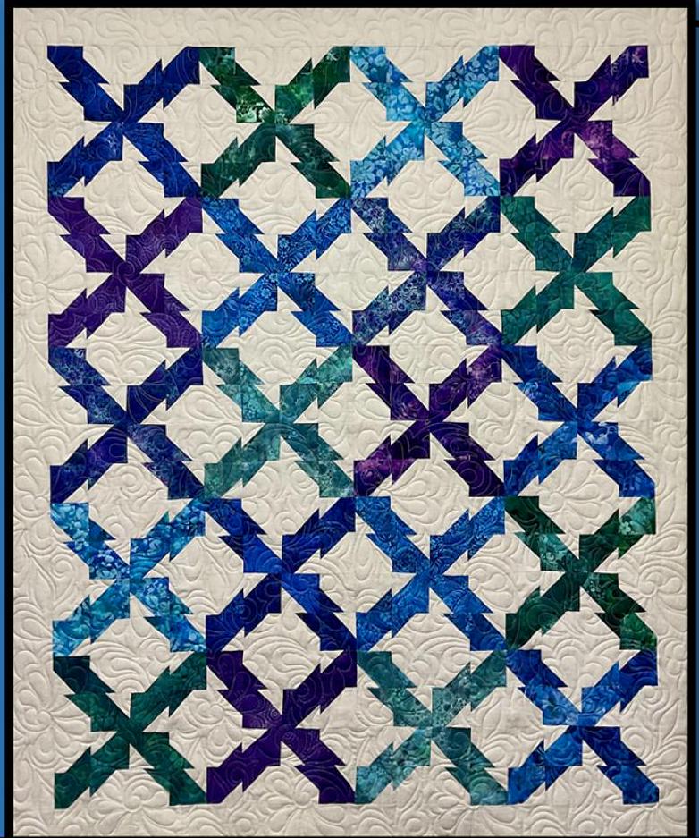 Lucille Quilt Pattern Card for Villa Rosa Designs finished size 56" x 68"