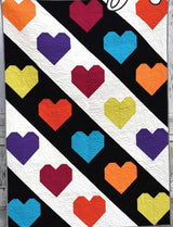 Luv Ya Quilt Pattern Card by Running Doe Quilts for Villa Rosa Designs finished size 45" x 63"