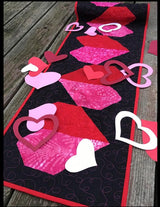 Smitten Table runner Quilt 13In X 49In Using 10In Squares