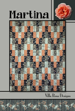 Martina Quilt Pattern Card for Villa Rosa Designs finished size 57" x 72"