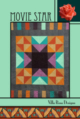 Movie Star Quilt Pattern Card for Villa Rosa Designs finished size 53" x 68"