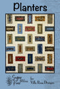 Planters Quilt Pattern Card by Sugar Pine Quilt Designs for Villa Rosa Designs finished size 60"x72"