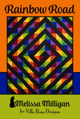 Rainbow Road Printed Pattern by Melissa Milligan for Villa Rosa Designs Size 60" x 70"