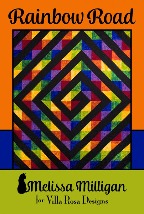 Rainbow Road Printed Pattern by Melissa Milligan for Villa Rosa Designs Size 60" x 70"
