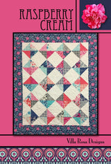Raspberry Cream Printed Pattern Villa Rosa Designs Size 43" x 51"