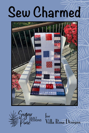 Sew Charmed Pattern Card by Sugar Pine Quilt Designs for Villa Rosa Designs finished size 19"x48"