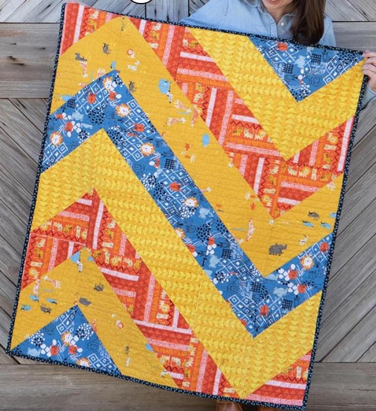 Serengeti Quilt Pattern Card by Running Doe Quilts for Villa Rosa Designs finished size 40" x 48"