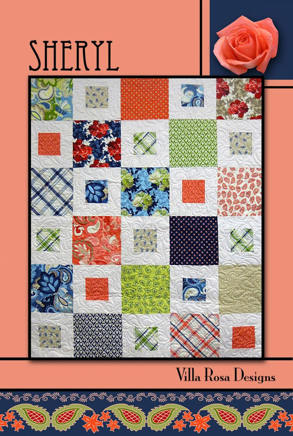 Sheryl Printed Pattern Card by Pat Fryer for Villa Rosa Designs Size 48