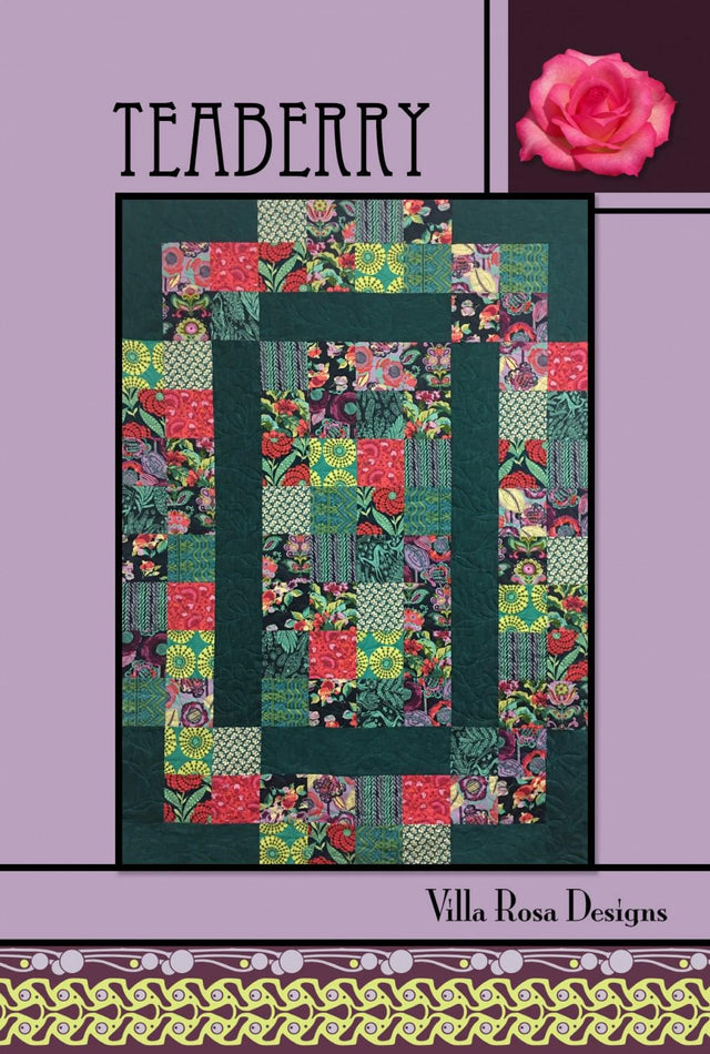 Teaberry Printed Pattern for Villa Rosa Designs Size 45" x 63"