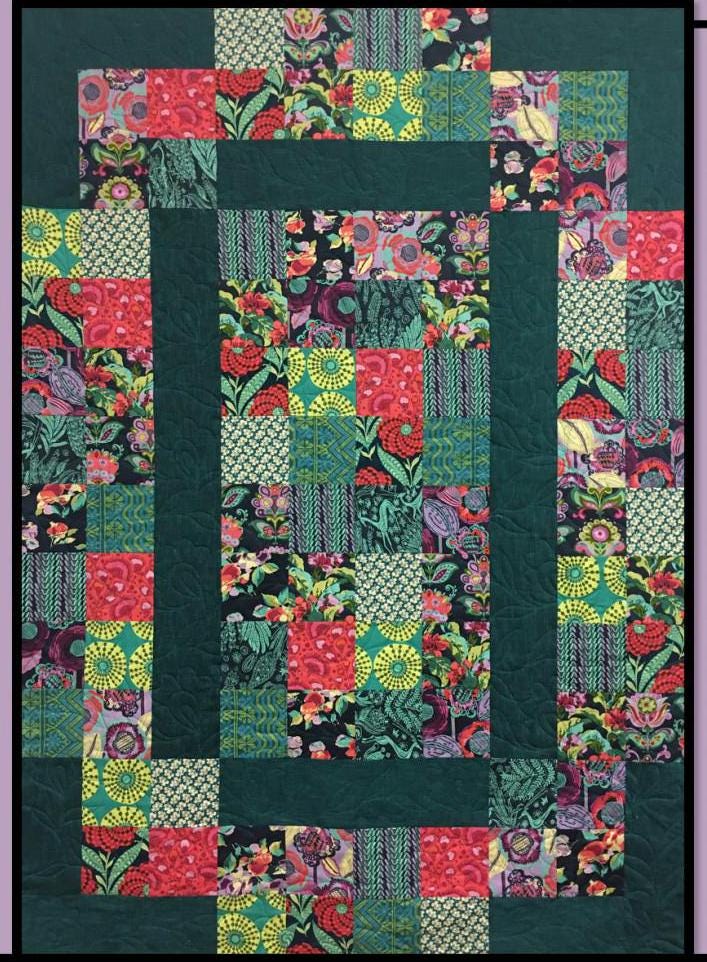 Teaberry Printed Pattern for Villa Rosa Designs Size 45" x 63"