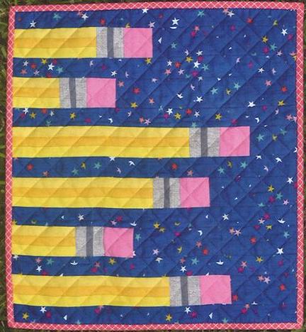 Lil' Pointless Quilt Pattern Card by Running Doe Quilts for Villa Rosa Designs finished size 15-1/4" x 16-1/2"