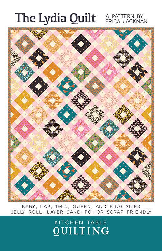 The Lydia Quilt Pattern KTQ182 by Kitchen Table Quilting (baby, lap, twin, queen and king sizes)
