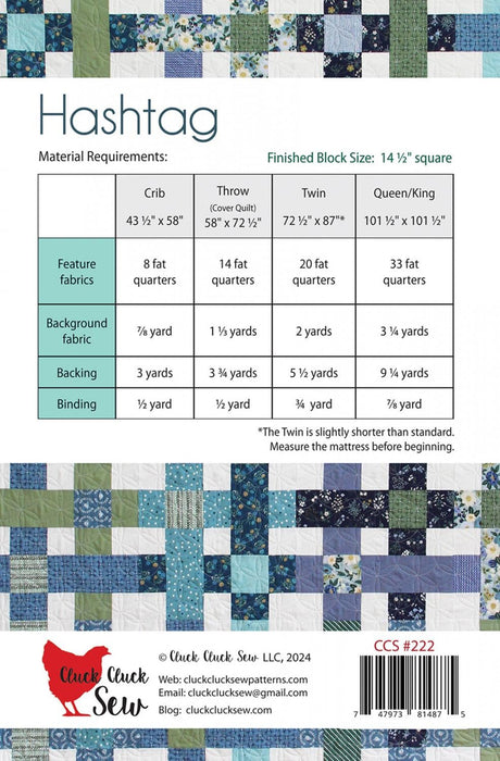 Hashtag by Allison Harris of Cluck Cluck Sew CCS222