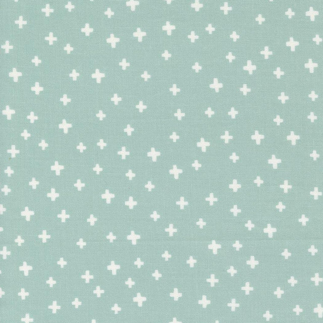 a light blue background with white crosses on it