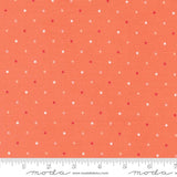 a ruler with a red and white polka dot pattern on it