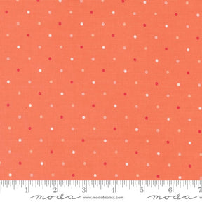 a ruler with a red and white polka dot pattern on it