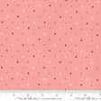a pink and white polka dot print fabric