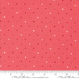 a red background with white polka dots